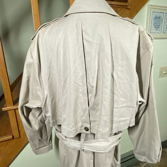 Vintage Together Trench Coat Womens Plus 18W Belt Duster Chic Elegant Y2K Retro - Picture 8 of 16